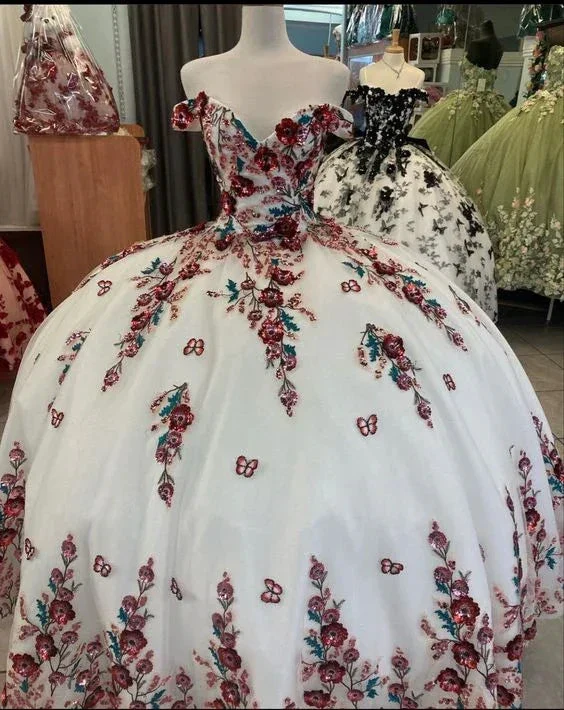Stunning Off The Shoulder Ball Gown Quinceanera Dress Sweet 16 Dress  Y6191 - Image 2