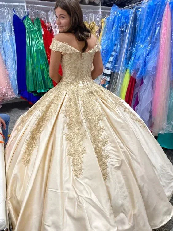 Stunning Off The Shoulder Ball Gown,Sweet 16 Dress Y6978 - Image 2