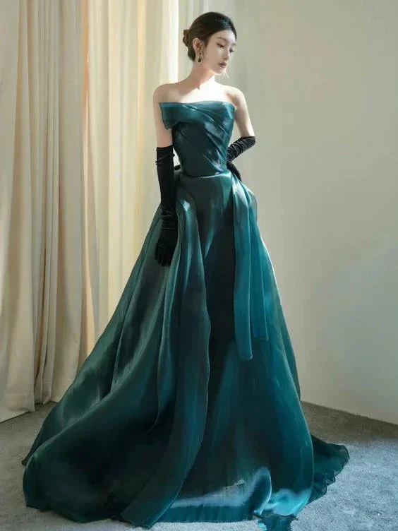 Stunning Strapless A-line Evening Dress Pageant Dress Y6876 - Image 2