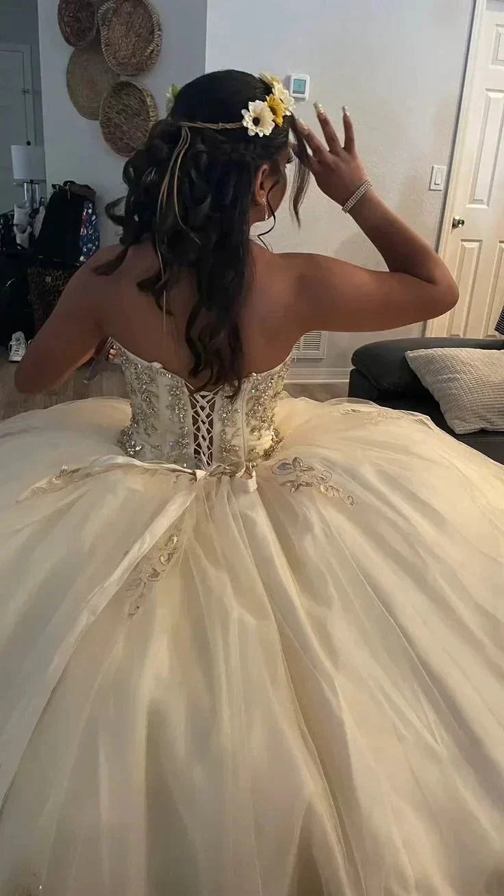 Stunning Sweetheart Neckline Tulle Ball Gown,Sweet 16 Dress  Y5397 - Image 4