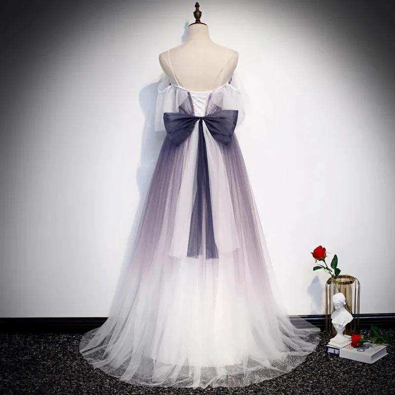 Stylish tulle long prom dress evening dress s100 - Image 2
