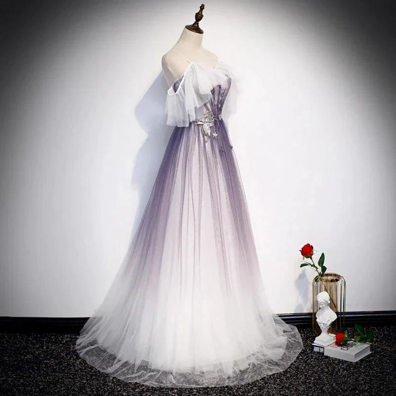Stylish tulle long prom dress evening dress s100 - Image 3