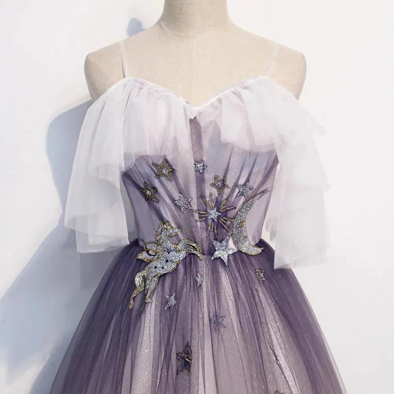 Stylish tulle long prom dress evening dress s100 - Image 4