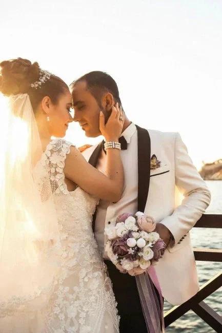 Summer Bohi Chiffon Flowy sleeveless Tulle Wedding Dress - Image 5