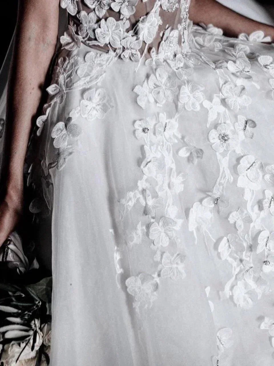 Sweetheart A-line Wedding Dresses Tulle Appliqued Gowns  WD466 - Image 5