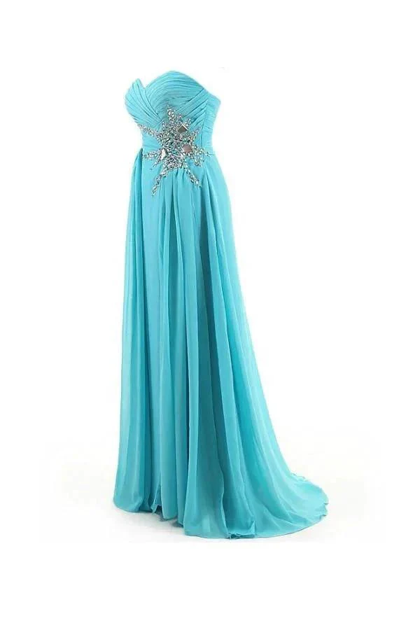 A-line Sweetheart Beading Chiffon Prom Dress Evening Gown PG262 - Image 3