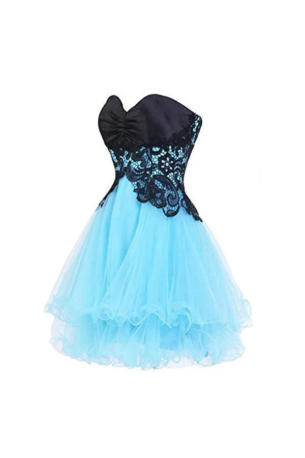 Sweetheart Bridesmaid Short Prom Homecoming Dresses PG047 - Image 3