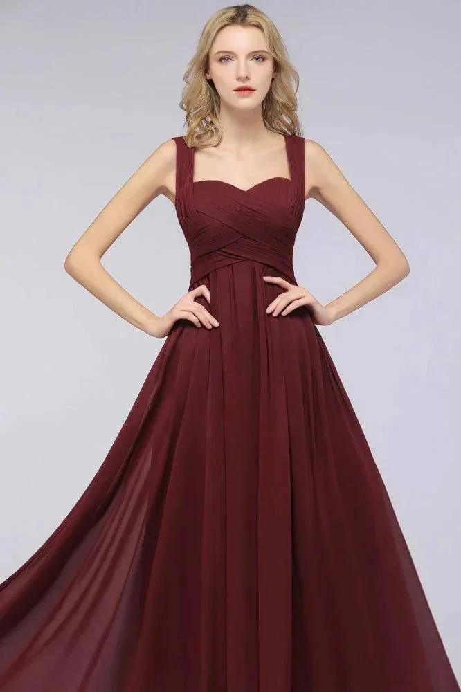 Sweetheart Bungurdy Tiered Lace Prom Dresses | Simple Cap Sleeves A-Line Evening Dresses - Image 5
