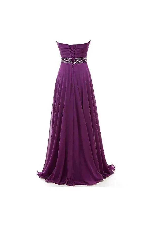A-line Sweetheart Chiffon Long Prom Dresses Evening Dresses PG249 - Image 2