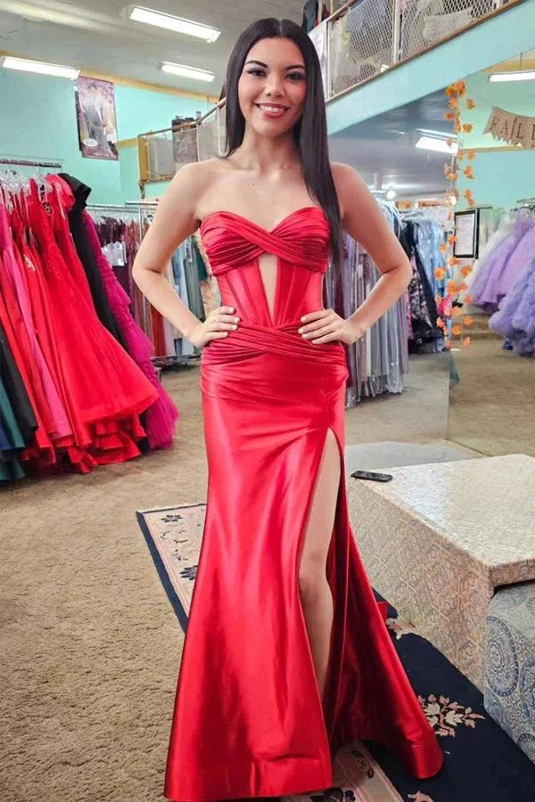 Sweetheart Cut Mermaid Black Long Prom Dress with Slit PSK533 - Image 7