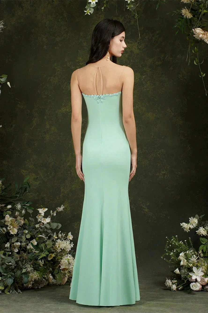 Sweetheart Floral Lace Tulle Mermaid Long Prom dress - Image 2