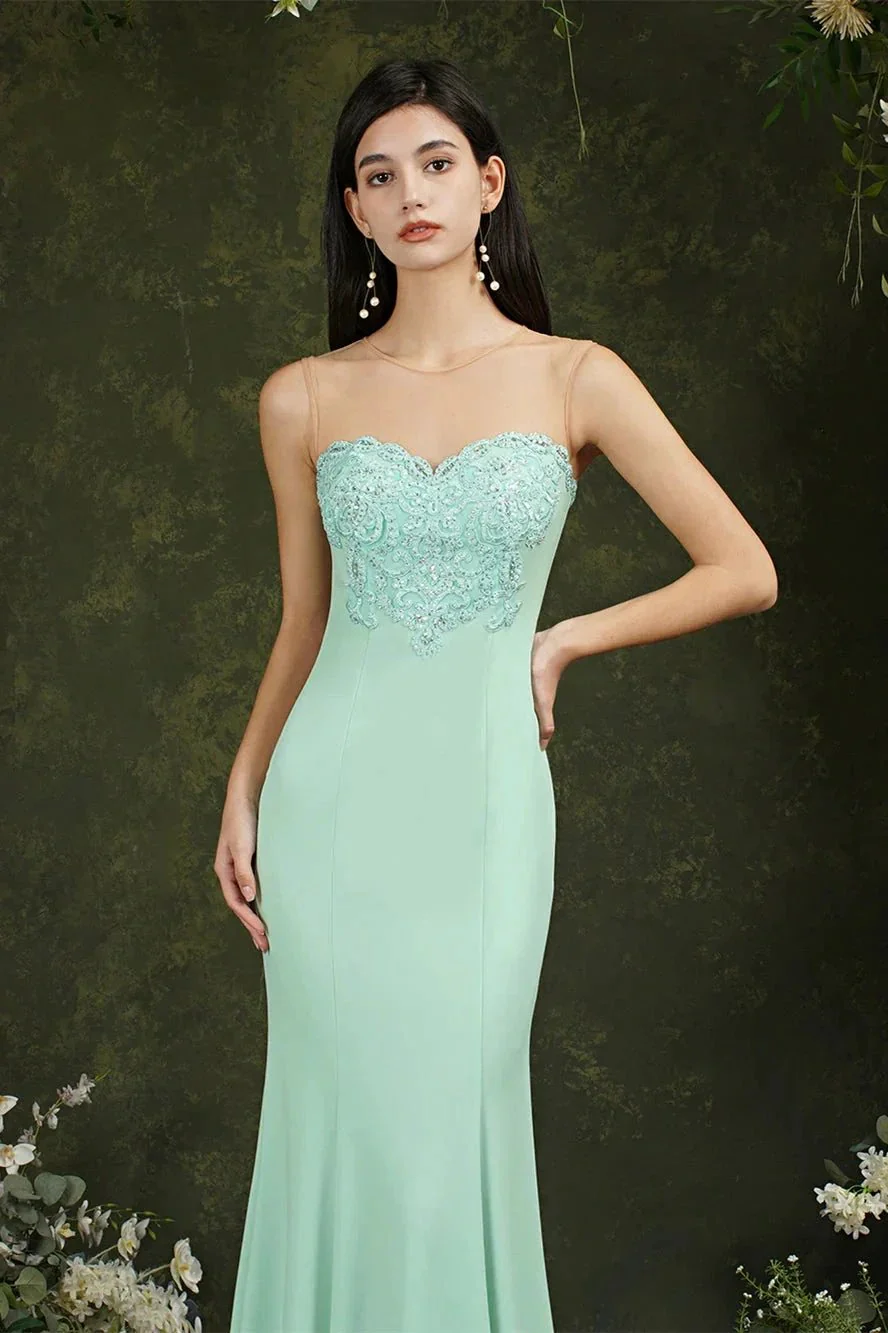 Sweetheart Floral Lace Tulle Mermaid Long Prom dress - Image 8