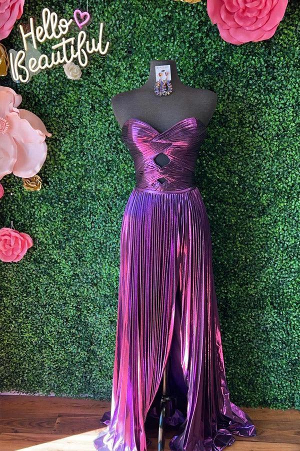 Sweetheart Metallic Pleated Emerald Green Long Prom Dress PSK591 - Image 6
