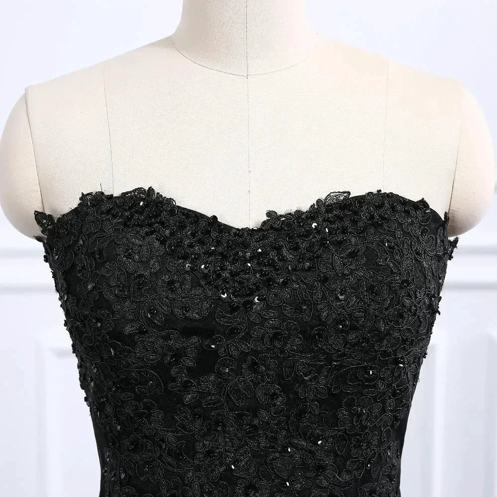 Sweetheart Neckline Black Mermaid Wedding Dress Y1776 - Image 8