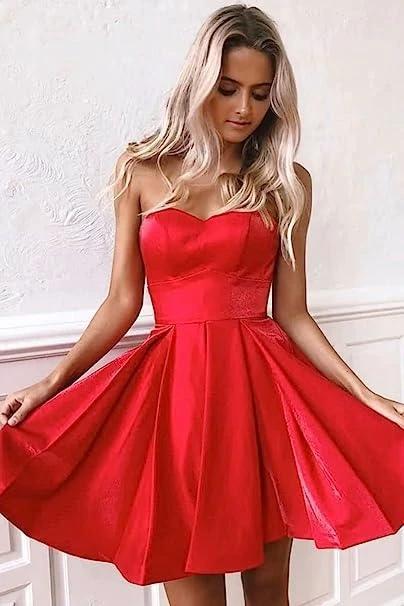 Sweetheart Neckline Homecoming Dresses with Pockets SYH76 - Image 4