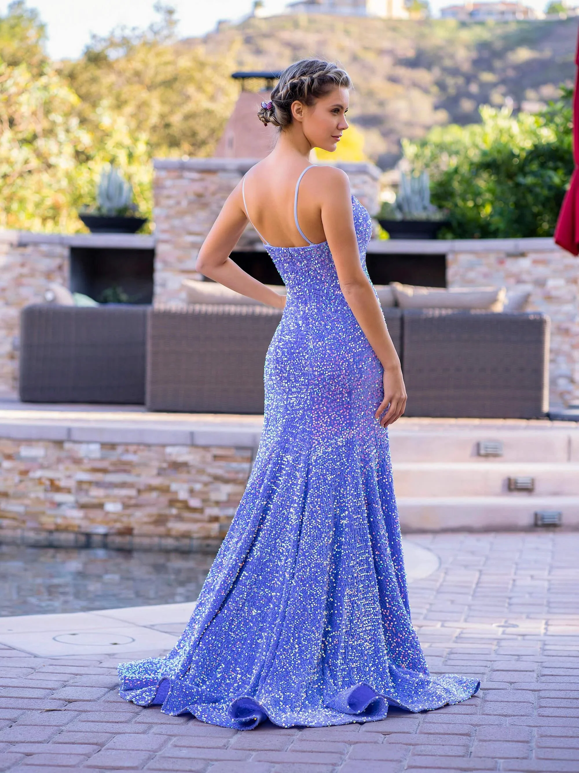 Mermaid Spaghetti Straps Sweetheart Sequin Prom/Evening Dress - Image 2