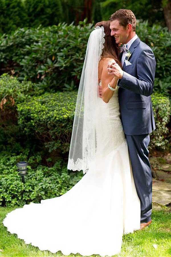 Sweetheart Neckline Mermaid Wedding Dresses With Lace Appliques WD194 - Image 3