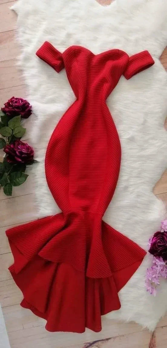 Sweetheart Neckline Red Mermaid Prom Dress Red Evening Dress Y6044 - Image 2