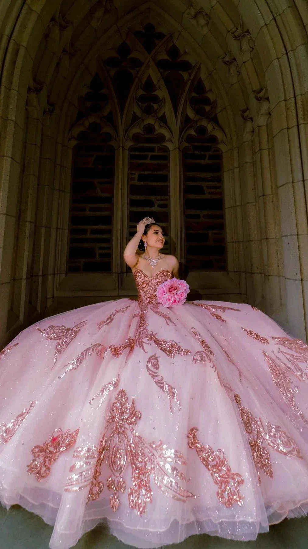 Sweetheart Neckline Sequins Ball Gown,Quinceanera Dress,Sweet 16 Dress Y2268 - Image 2
