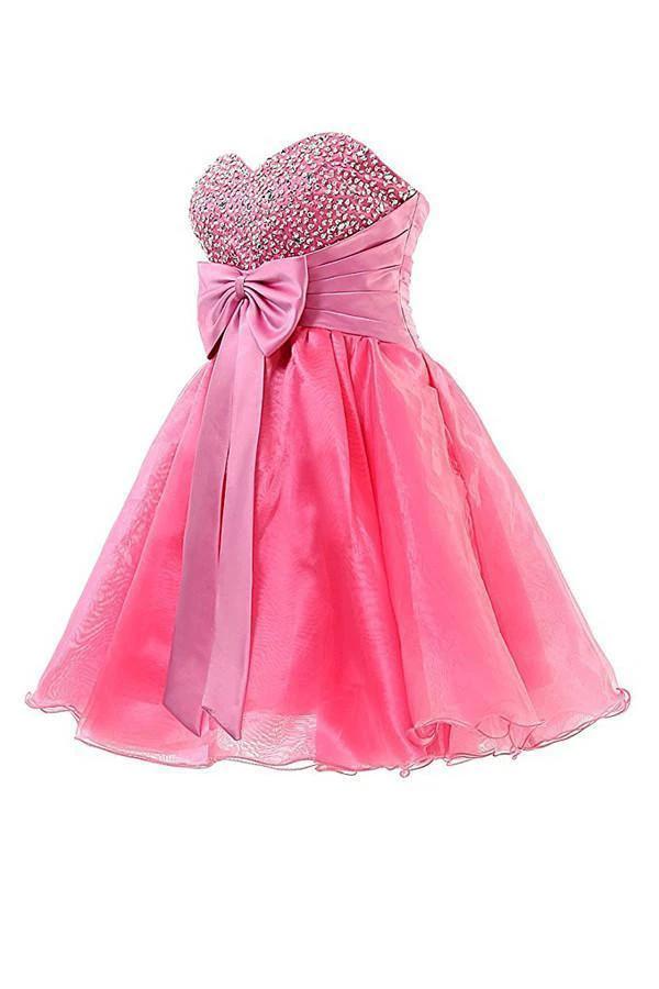 Sweetheart Organza Short Prom Dresses Homecoming Dresses PG063 - Image 2