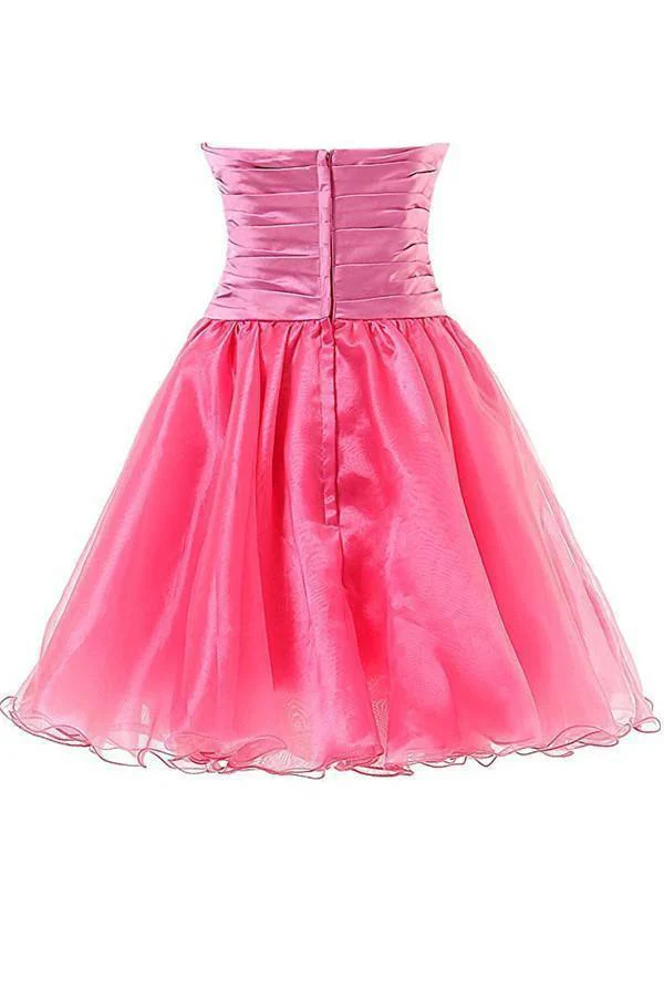 Sweetheart Organza Short Prom Dresses Homecoming Dresses PG063 - Image 3