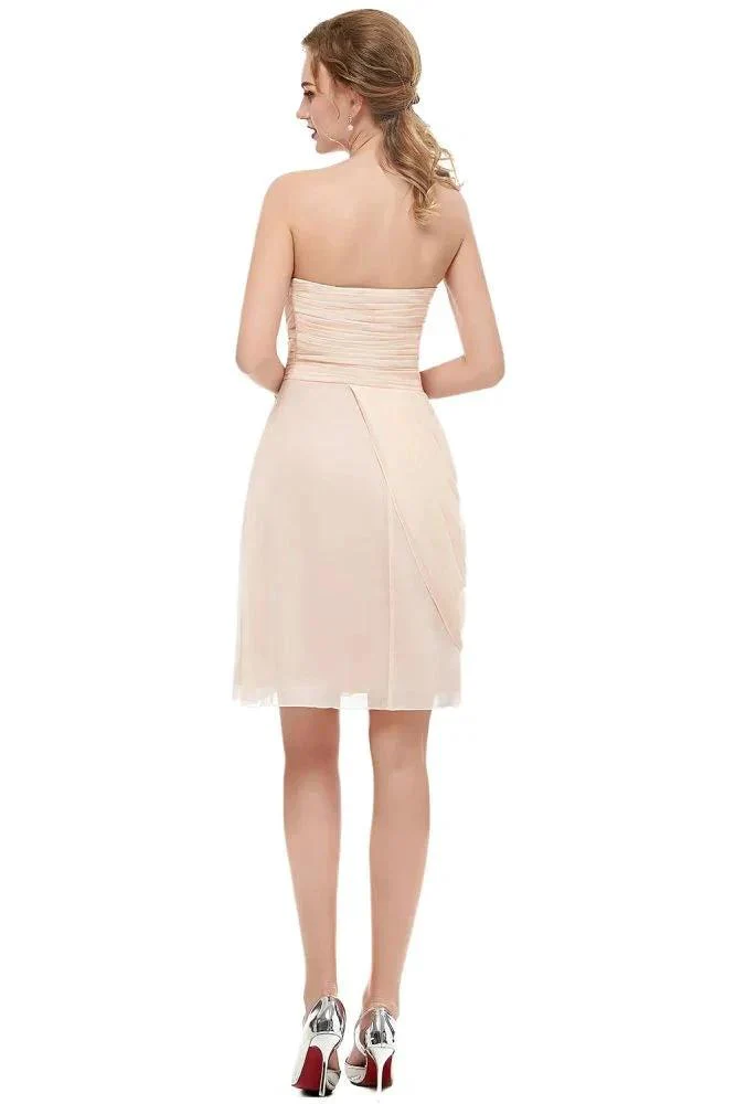 Sweetheart Strapless Ruffles Chiffon Aline Short Homecoming Dress - Image 2