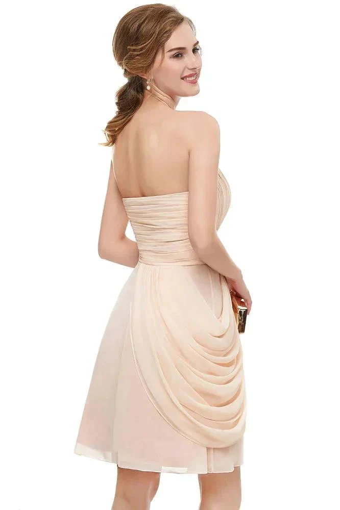 Sweetheart Strapless Ruffles Chiffon Aline Short Homecoming Dress - Image 7