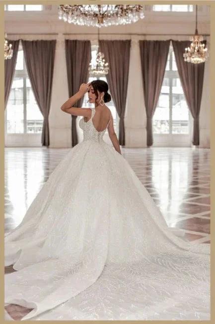 Sweetheart Straps A-Line Princess Wedding Dress - Image 3
