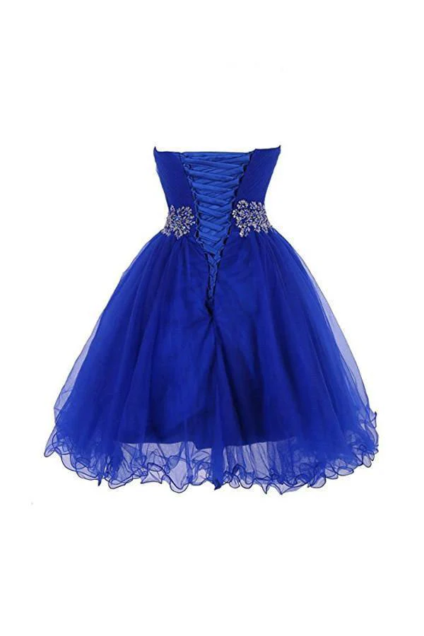 Sweetheart Tulle Cocktail Dress Homecoming Dress With Beading PG086 - Image 2