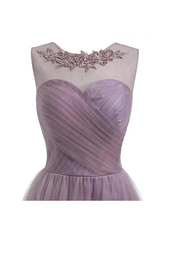 Sweetheart Tulle Light Purple Homecoming Dresses Short Prom Dresses PG069 - Image 3
