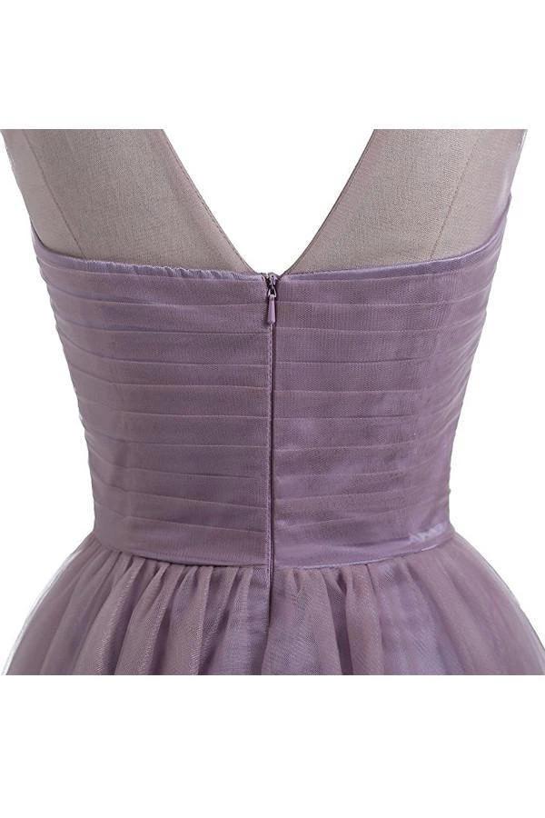 Sweetheart Tulle Light Purple Homecoming Dresses Short Prom Dresses PG069 - Image 4