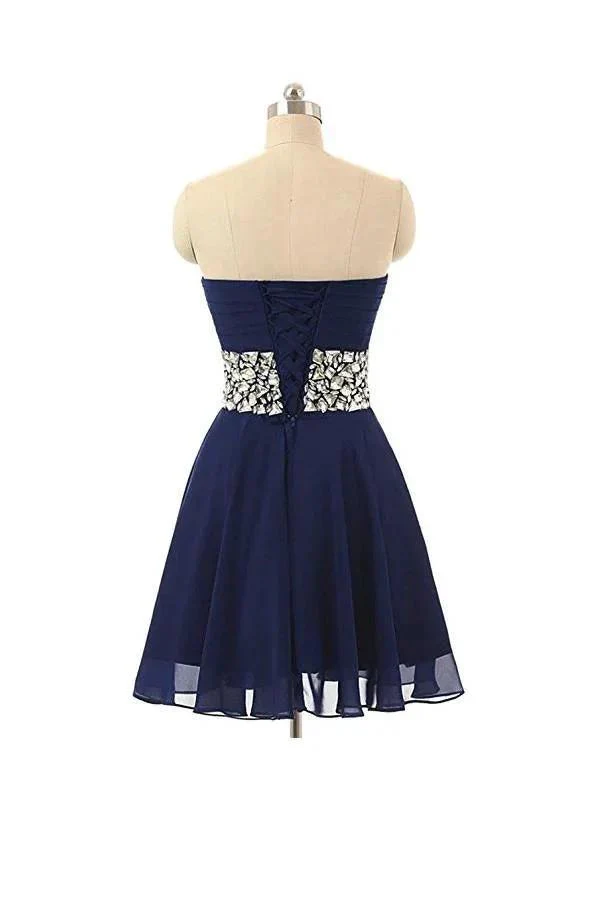 Swetheart Short Chiffon Crystal Homecoming Dresses Party Dresses PG078 - Image 2