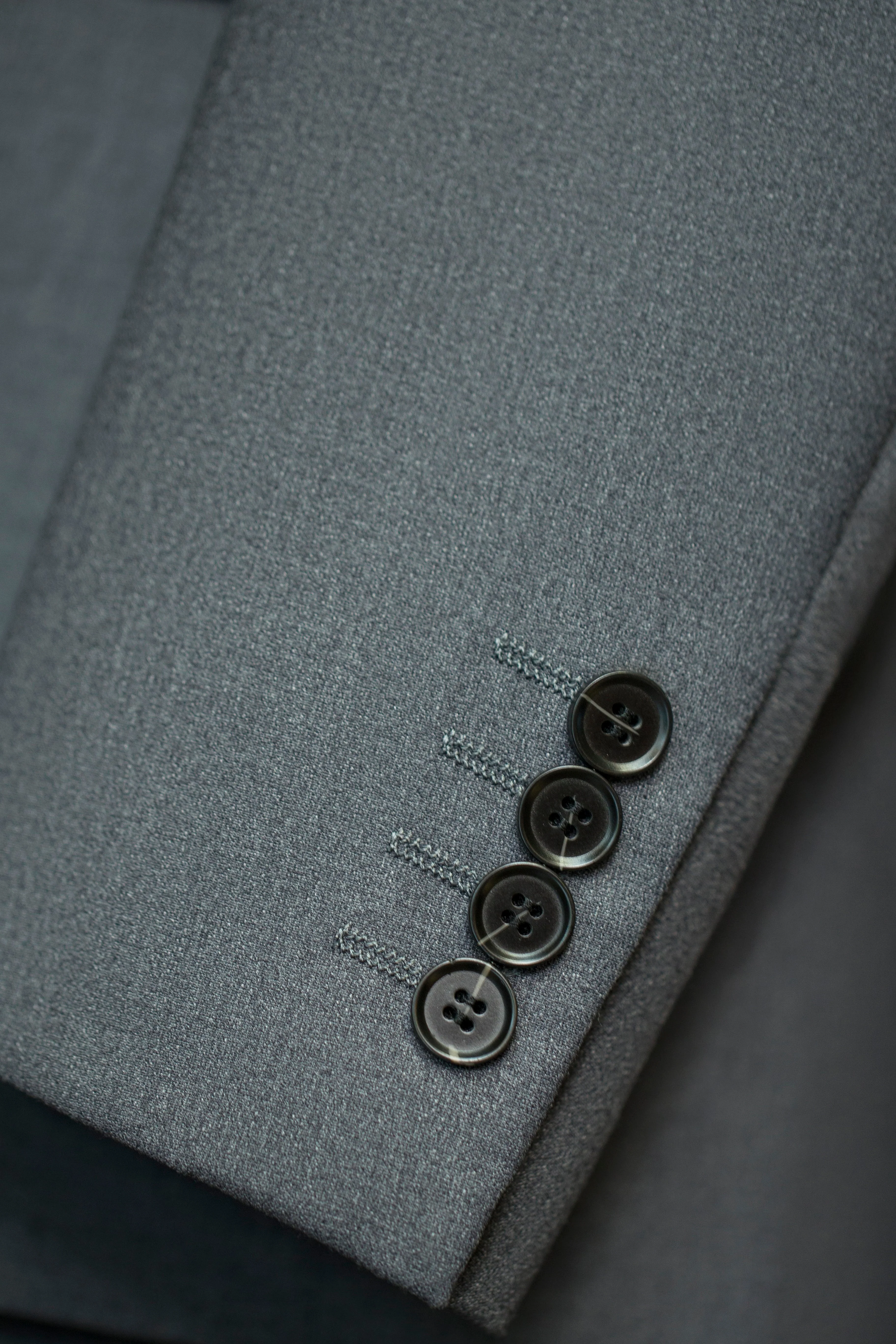 Solid Wool Three Piece Wedding Suit for Grooms and Groomsmen - Image 3
