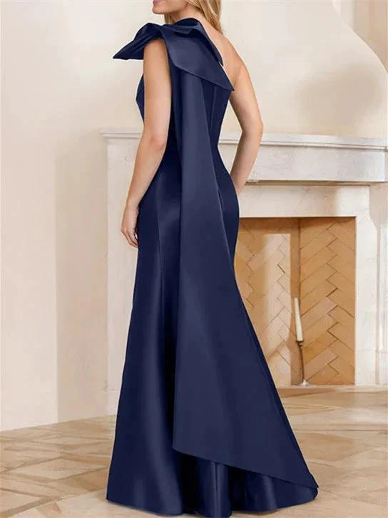 Trumpet/Mermaid One Shoulder Floor-Length Mother of the Bride Dresses - Image 3
