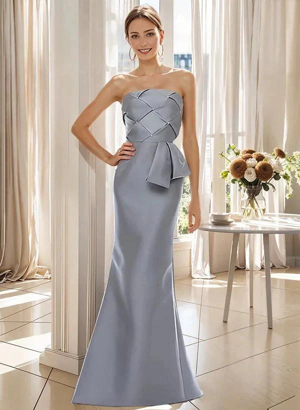 Trumpet/Mermaid Strapless Floor-Length Mother of the Bride Dresses - Image 4