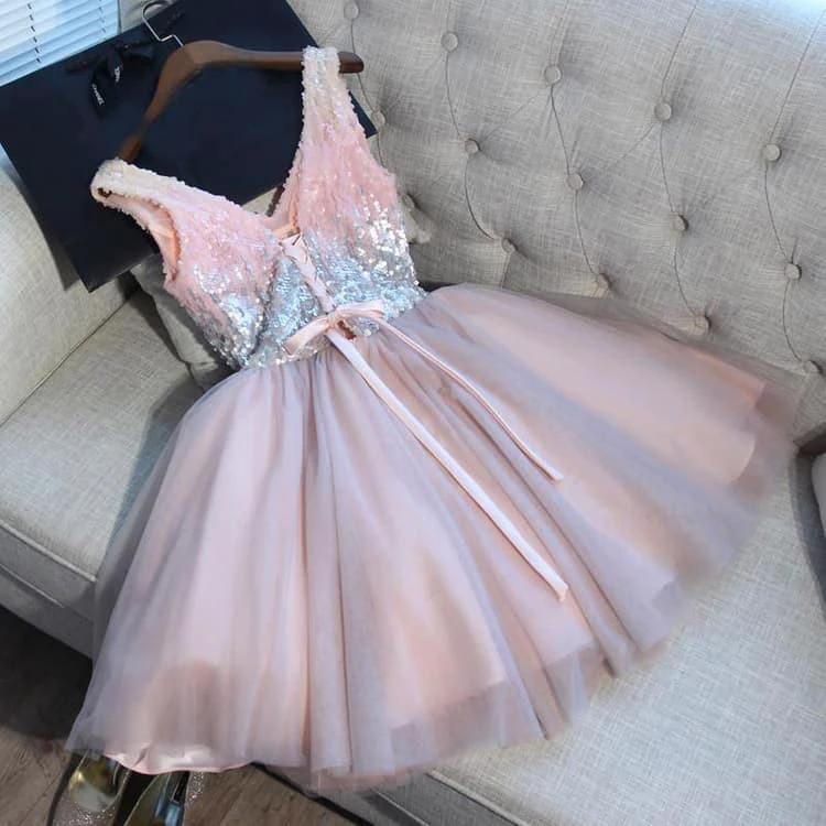 Tulle Homecoming Dress Sexy A-line Short Prom Dress Party Dress PD363 - Image 2