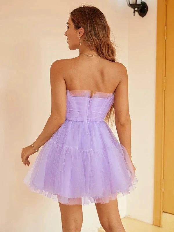 Tulle Ruffles Short dress Sleeveless Mini Dresses SYH65 - Image 2