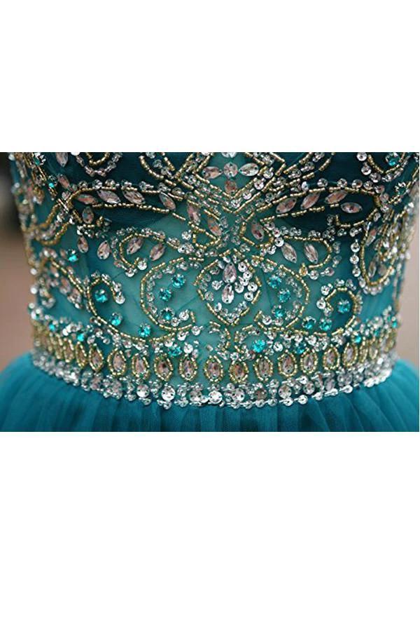 Tulle Scoop Neckline A Line Homecoming Dresses Prom Dresses PG050 - Image 5