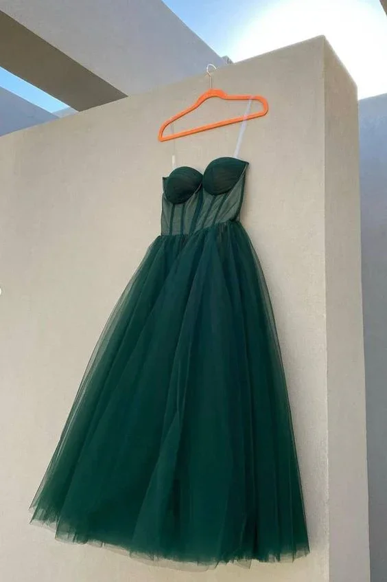 Tulle Short Prom Dresses Lovely Spaghetti Straps Evening Dresses Y4471 - Image 2
