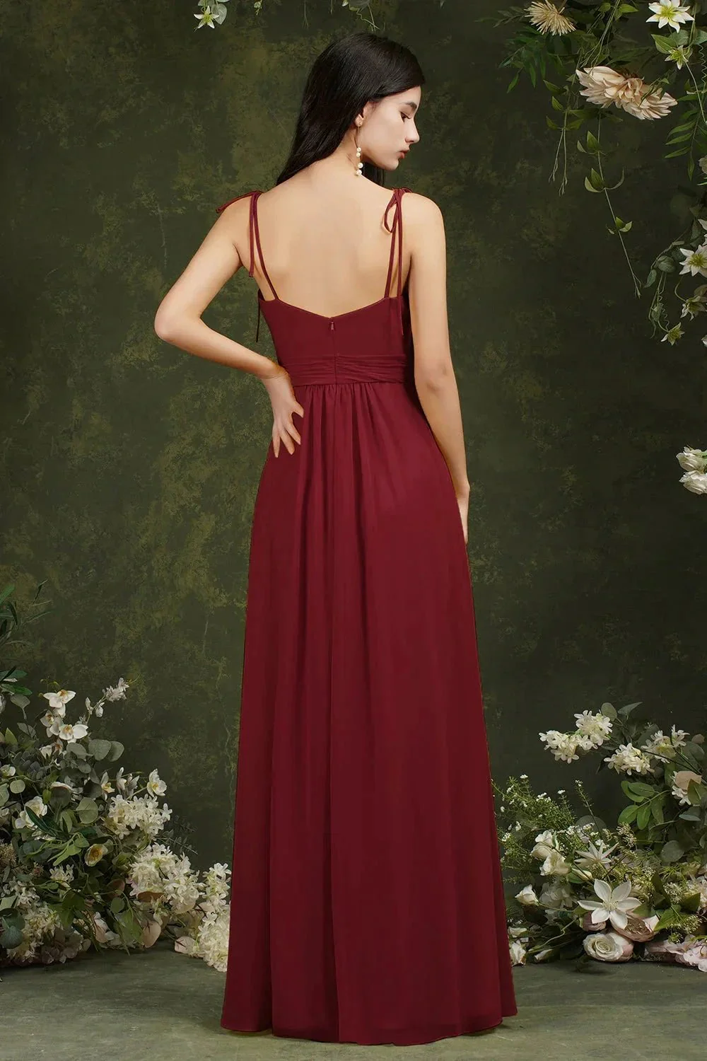 Tulle Spaghetti strapes Aline Split Front Prom dress - Image 2