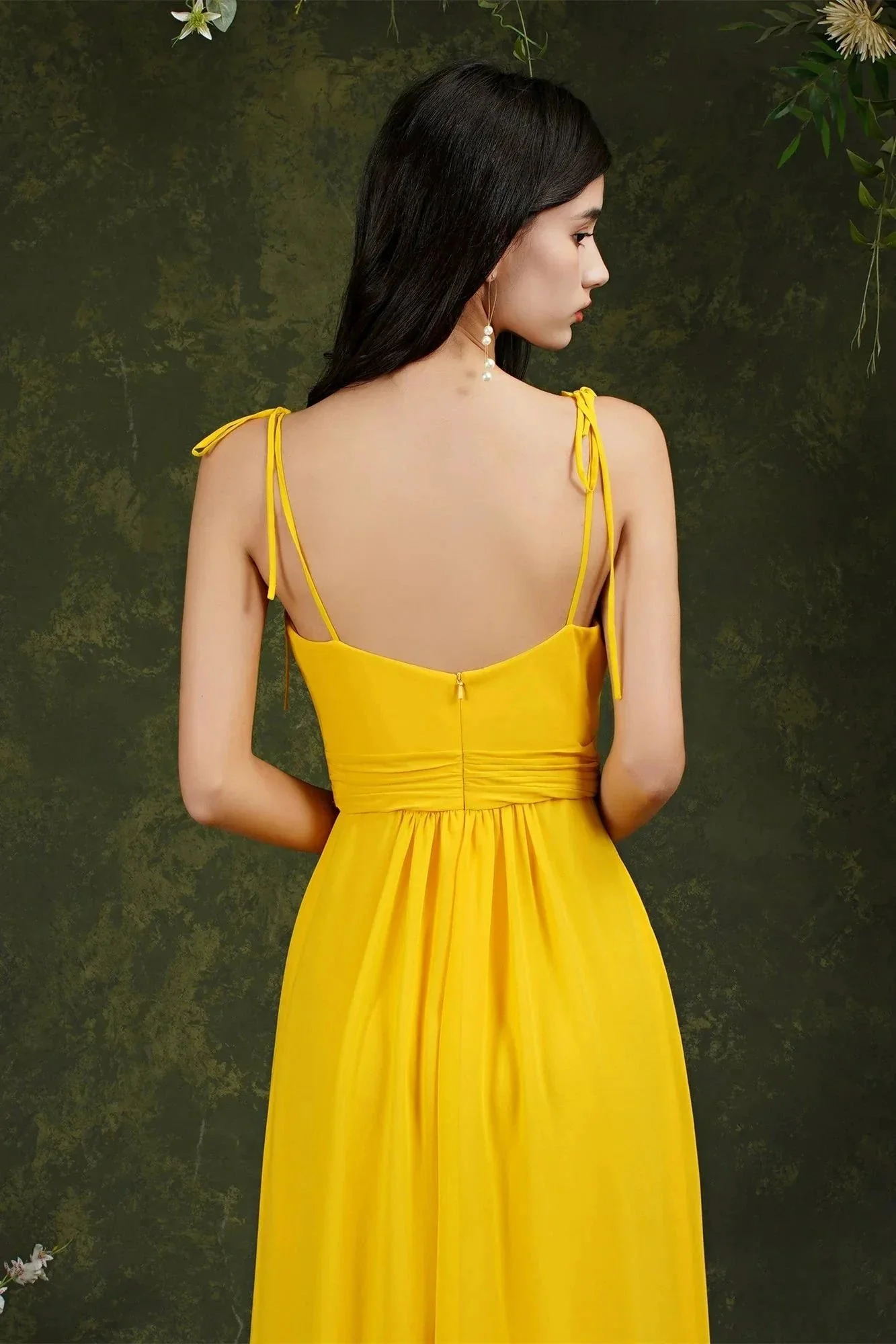 Tulle Spaghetti strapes Aline Split Front Prom dress - Image 3