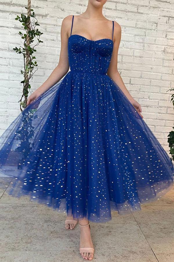 Tulle Sweetheart Straps Short Prom Dress Tea Length Homecoming Dresses PD447 - Image 2
