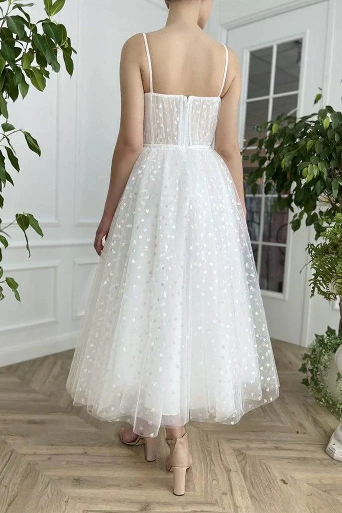 Tulle Sweetheart Straps Short Prom Dress Tea Length Homecoming Dresses PD447 - Image 3