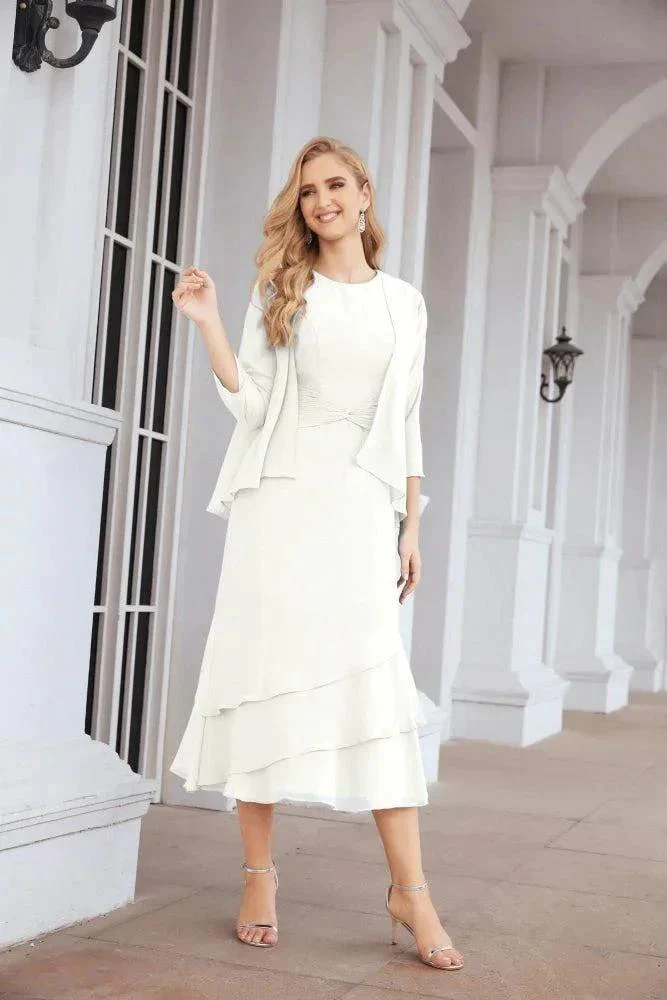 Sunnderly Two-Piece A-line Mother of The Bride Dress Formal Party Gown Dress SY28072 - Image 100