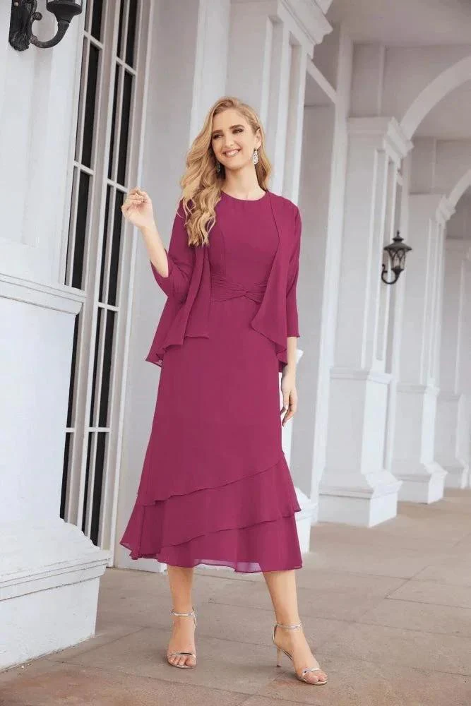 Sunnderly Two-Piece A-line Mother of The Bride Dress Formal Party Gown Dress SY28072 - Image 132