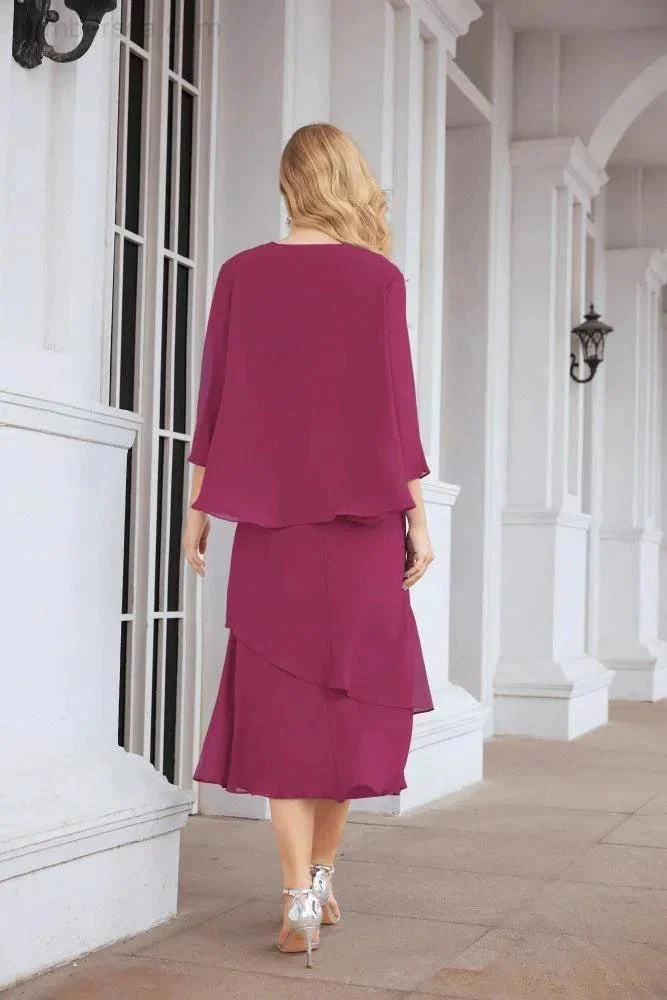 Sunnderly Two-Piece A-line Mother of The Bride Dress Formal Party Gown Dress SY28072 - Image 135