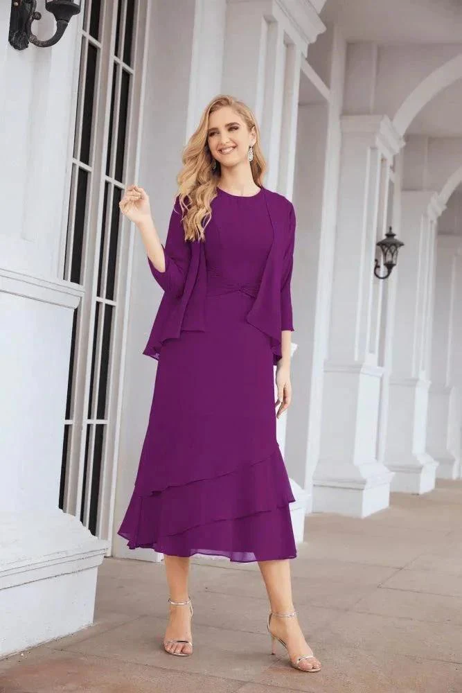 Sunnderly Two-Piece A-line Mother of The Bride Dress Formal Party Gown Dress SY28072 - Image 140