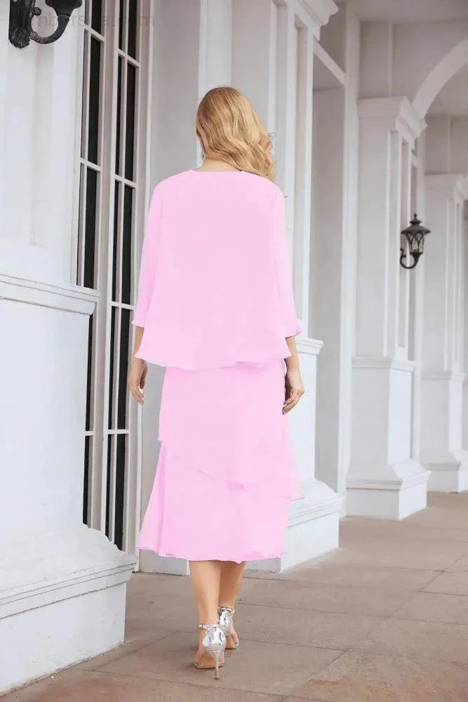 Sunnderly Two-Piece A-line Mother of The Bride Dress Formal Party Gown Dress SY28072 - Image 155