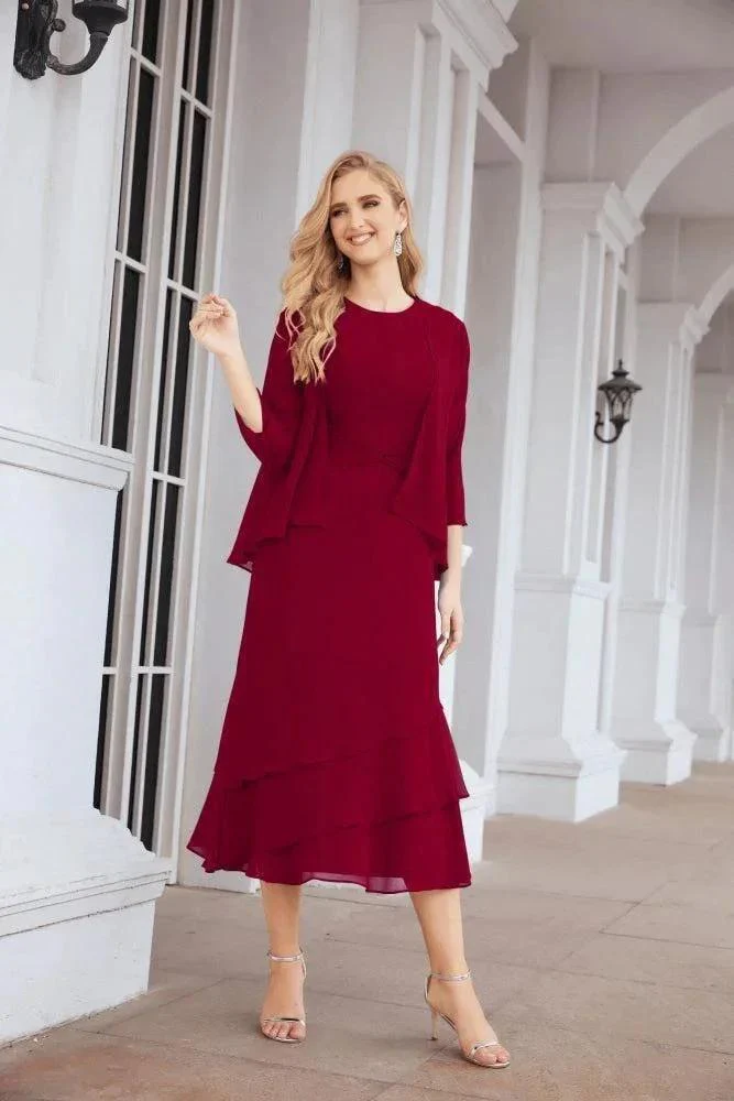 Sunnderly Two-Piece A-line Mother of The Bride Dress Formal Party Gown Dress SY28072 - Image 160