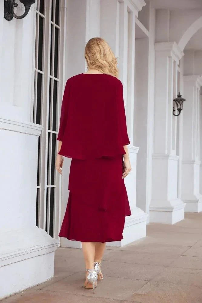 Sunnderly Two-Piece A-line Mother of The Bride Dress Formal Party Gown Dress SY28072 - Image 163
